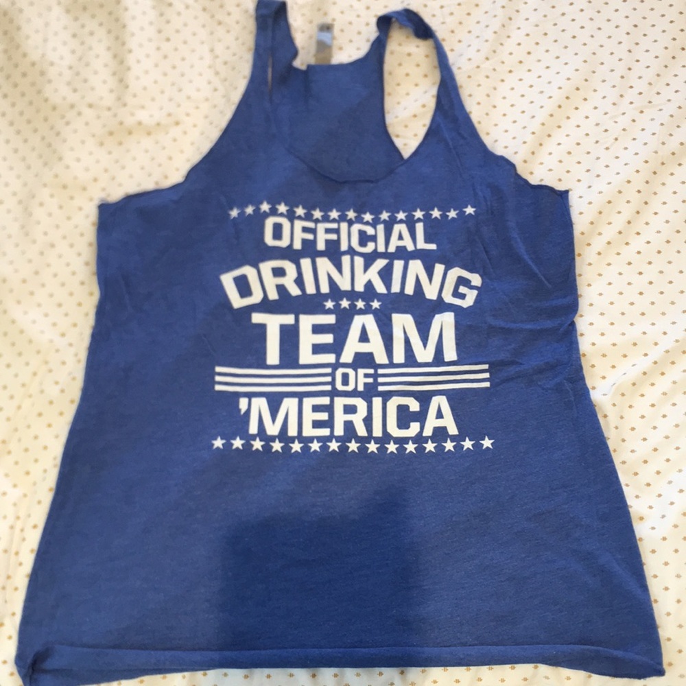 Blue Fourth of July tank top